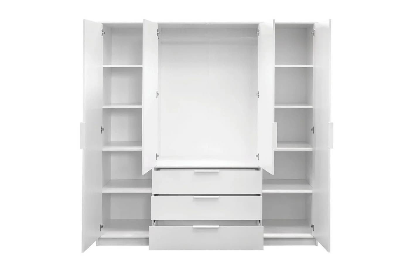 LABOO LUX Schlafzimmer-Set Eiche Wotan Schwarz Kleiderschrank & Kommode - Bild 5