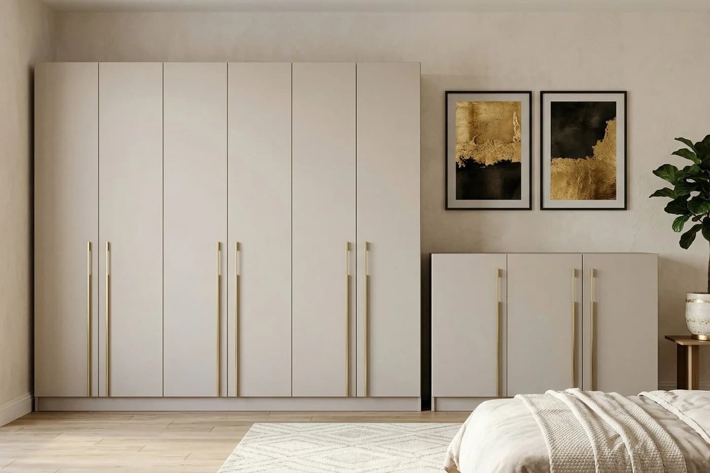 Deine Möbel 24 Schlafzimmer-Set MIRELO Kaschmir 4-tlg. mit Kleiderschrank - Bild 3