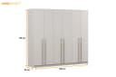 Deine Möbel 24 Schlafzimmer-Set MIRELO Kaschmir 4-tlg. mit Kleiderschrank Bild 4