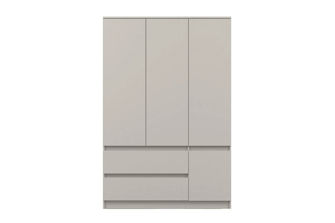 Deine Möbel 24 Kleiderschrank SIMO 01 Weiß 4 Türen 2 Schubladen - Bild 2