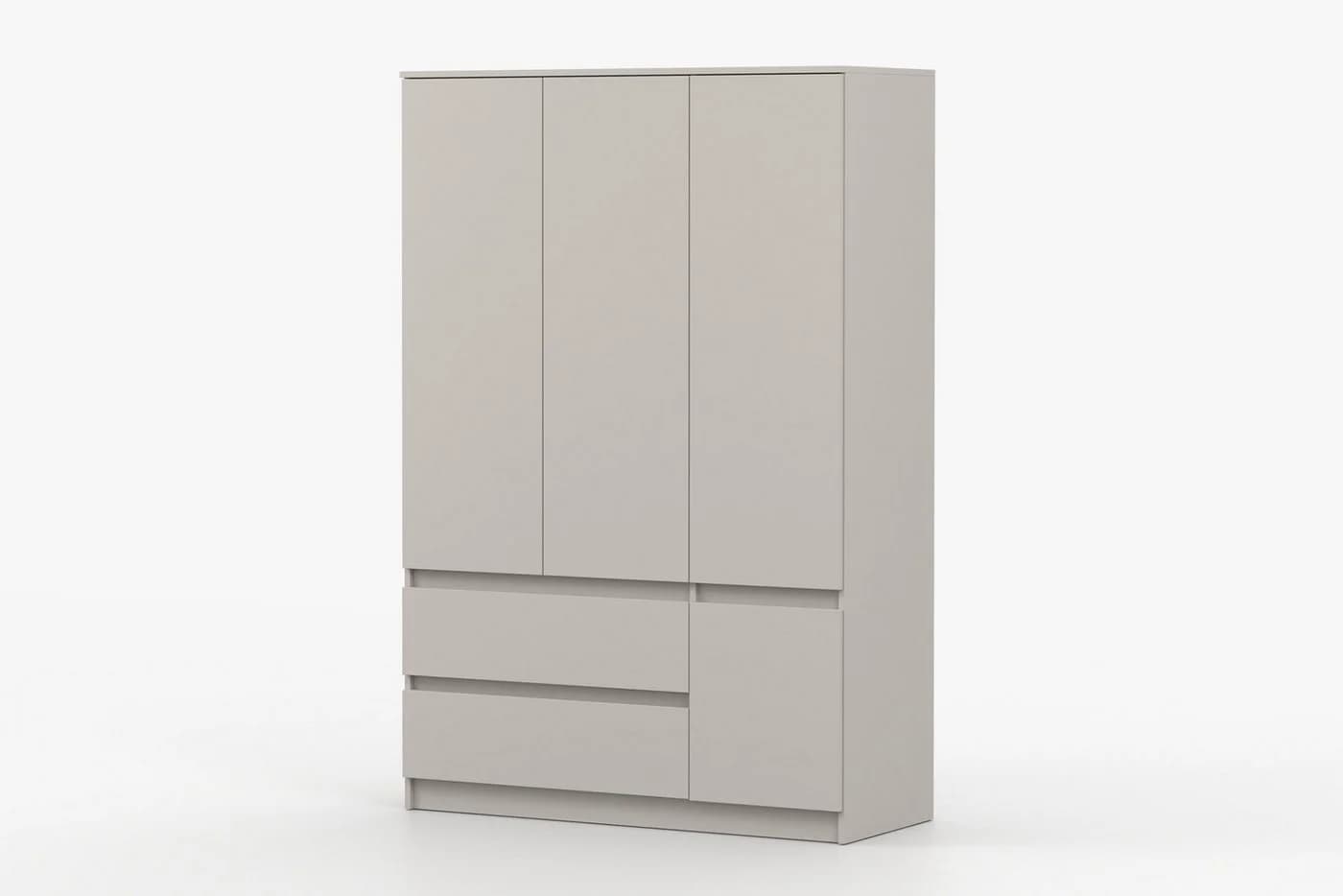Deine Möbel 24 Kleiderschrank SIMO 01 Weiß 4 Türen 2 Schubladen - Bild 3