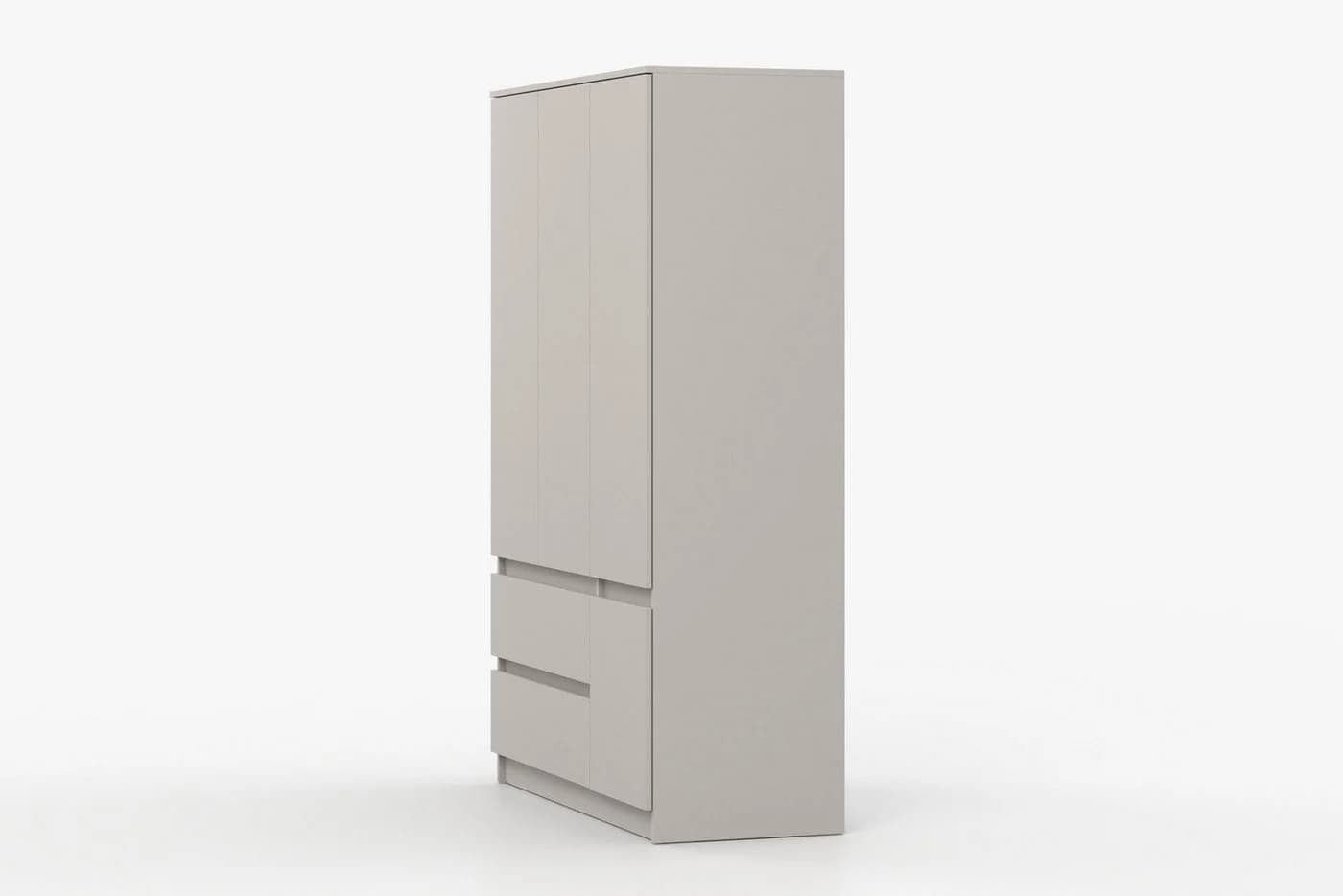 Deine Möbel 24 Kleiderschrank SIMO 01 Weiß 4 Türen 2 Schubladen - Bild 4