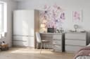 SIMO B Kinderzimmer-Set 3-tlg. Weiß mit Kleiderschrank, Schreibtisch & Kommode Bild 3