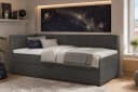 Deine Möbel 24 Boxspringbett RICO mit Bettkasten und Schlaffunktion Grau Bild 1