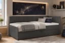 Deine Möbel 24 Boxspringbett RICO mit Bettkasten und Schlaffunktion Grau Bild 1