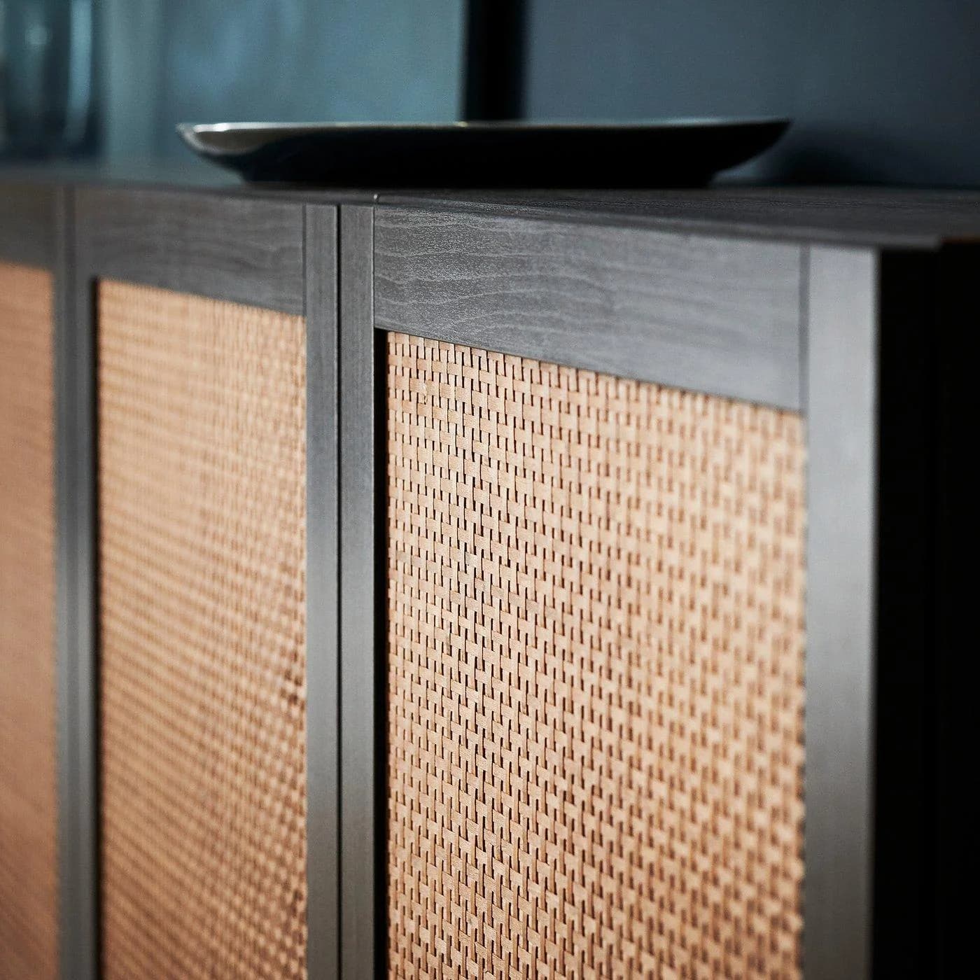 IKEA STUDSVIKEN Tür Dunkelbraun Geflochtene Pappel