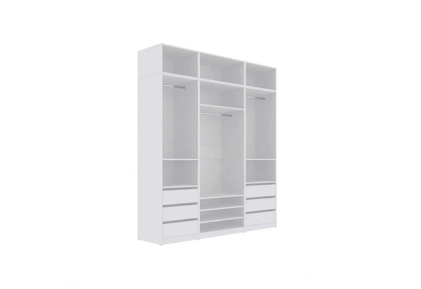 Marmex Möbel Kleiderschrank Set TRES Weiß 6 Schubladen Modulschrank - Bild 2