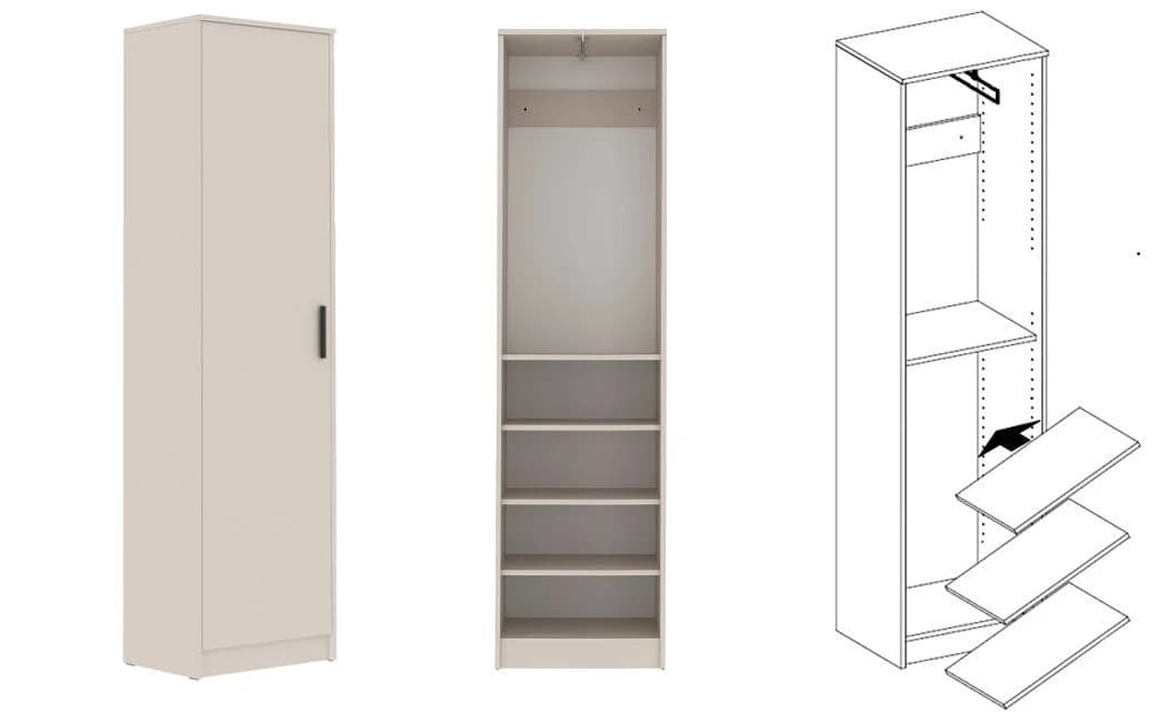 Marmex Möbel Mehrzweckschrank Grant G20 Soft-Close graubeige - Bild 2