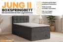 Deine Möbel 24 Boxspringbett JUNG 2 Cord-Stoff Grau mit Bettkasten & Topper Bild 3