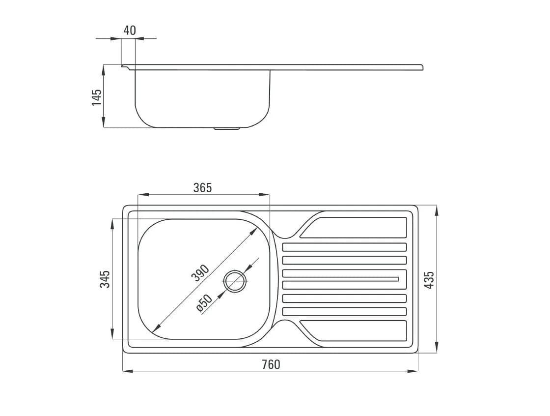 Deante Edelstahlspüle ZELB0110 Komplett-Set mit Armatur - Bild 5