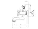 Deante Wannenarmatur Symetrio Messing verchromt mit Brauseschlauchanschluss inkl. Handbrause Bild 1