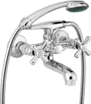 Deante Wannenarmatur Symetrio Messing verchromt mit Brauseschlauchanschluss inkl. Handbrause Bild 2