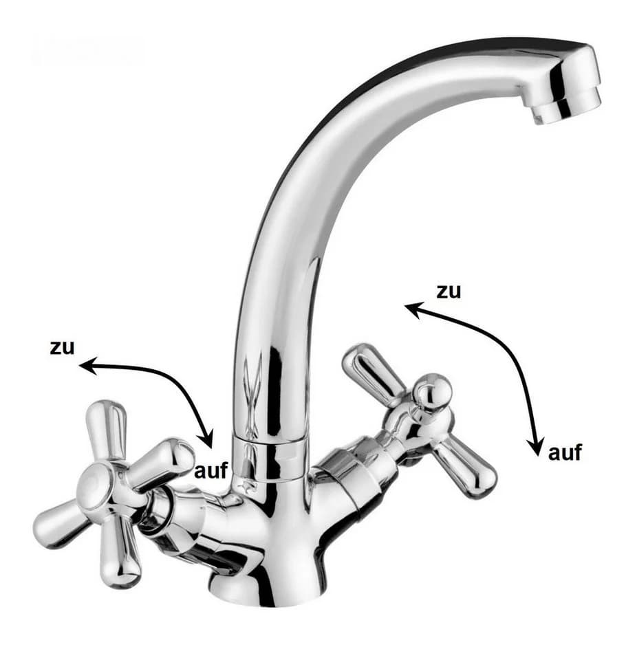 Deante Waschtischarmatur Symetrio Zweigriff Chrom - Bild 4