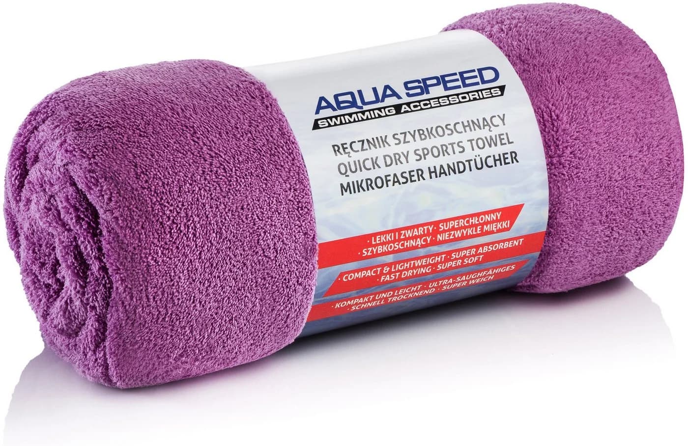 Aqua Speed Mikrofaser Sporthandtuch 70x140 cm Violett 350g/m²