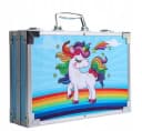 R2 Invest Kreativset Einhorn Kinder Malset 145-teilig Blau Bild 3