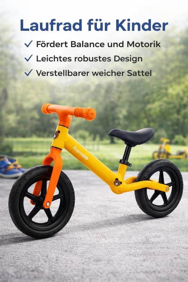 COFI 1453 Laufrad MV0002-J03 Gelb Leichtes 2-Rad-Fahrrad