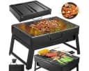 R2 Invest Klappgrill Koffer Holzkohlegrill Schwarz Tragbar Bild 3