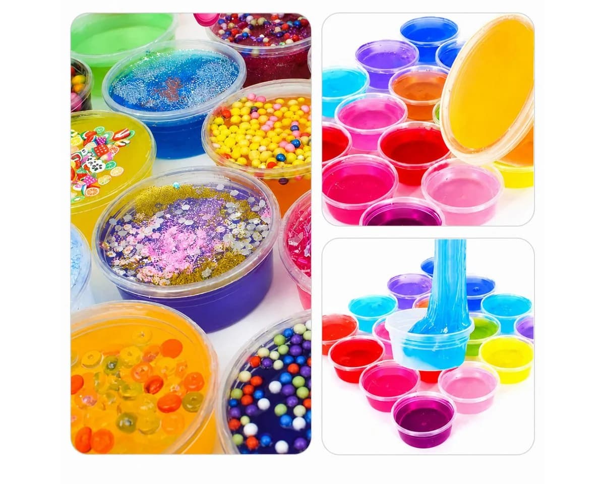 R2 Invest Slime XXL Kreativset mit Glitzer, Perlen, Formen und Werkzeug