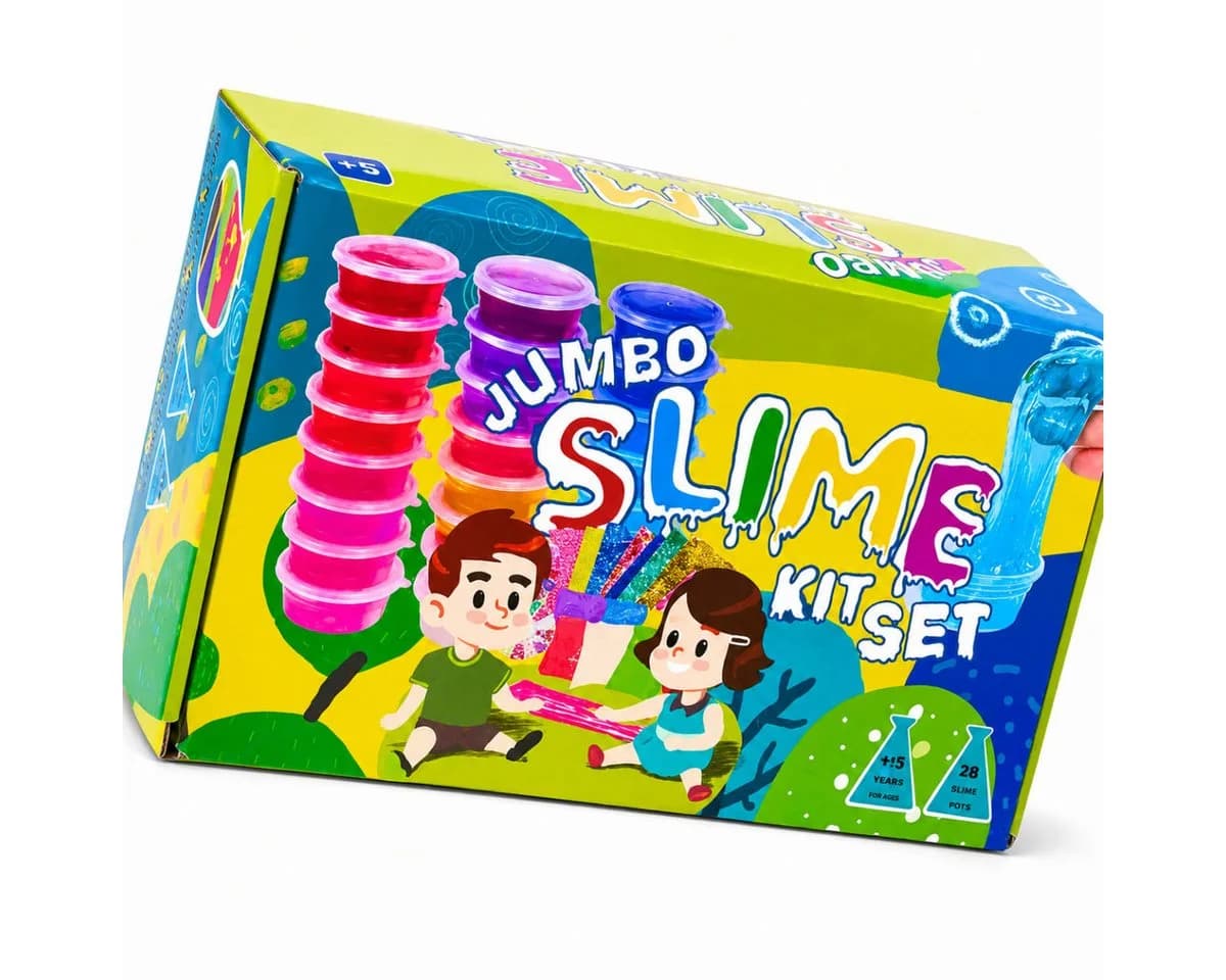 R2 Invest Slime XXL Kreativset mit Glitzer, Perlen, Formen und Werkzeug - Bild 2