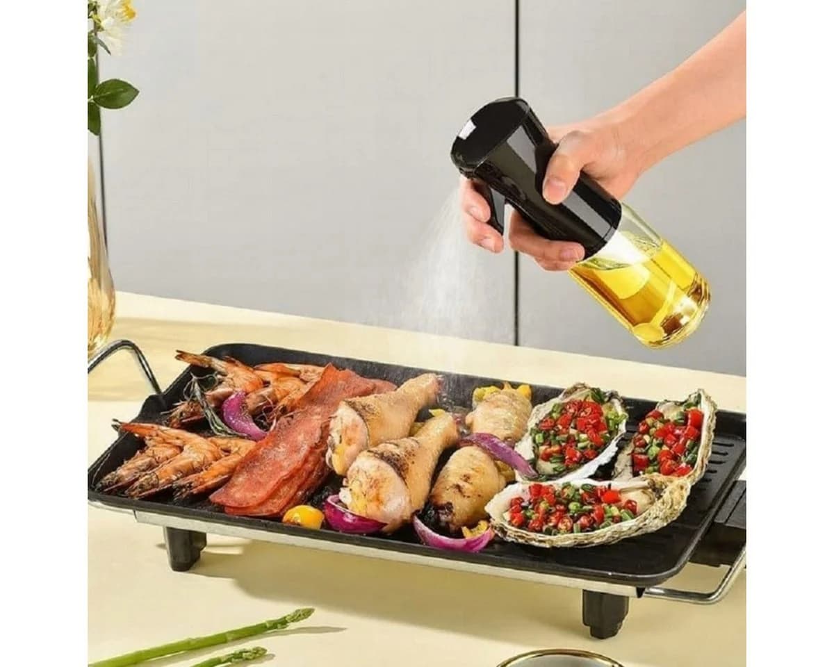 R2 Invest Ölspender Sprüher 200 ml Glasflasche Schwarz - Bild 3