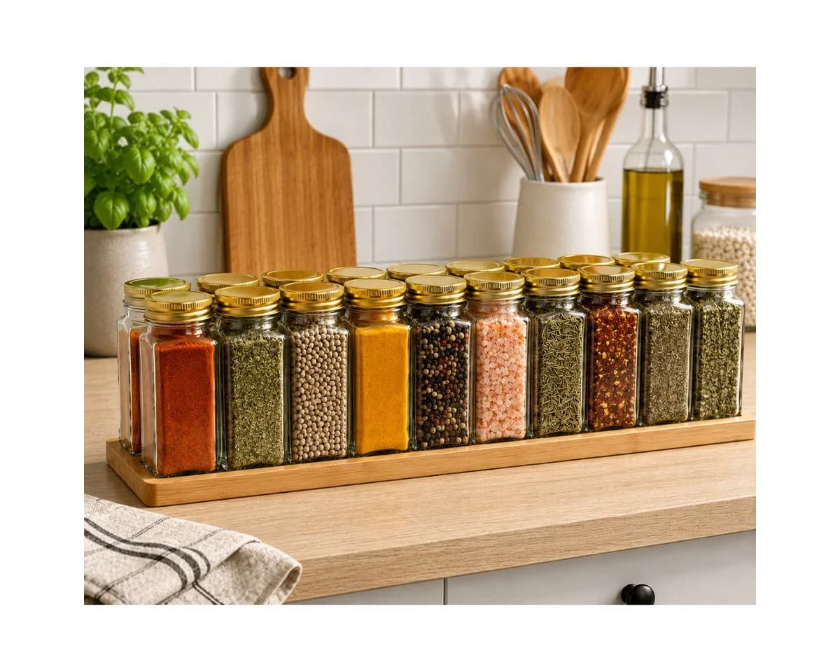 R2 Invest Gewürzglas Set 24-tlg. 120ml Glas mit Deckel - Bild 5