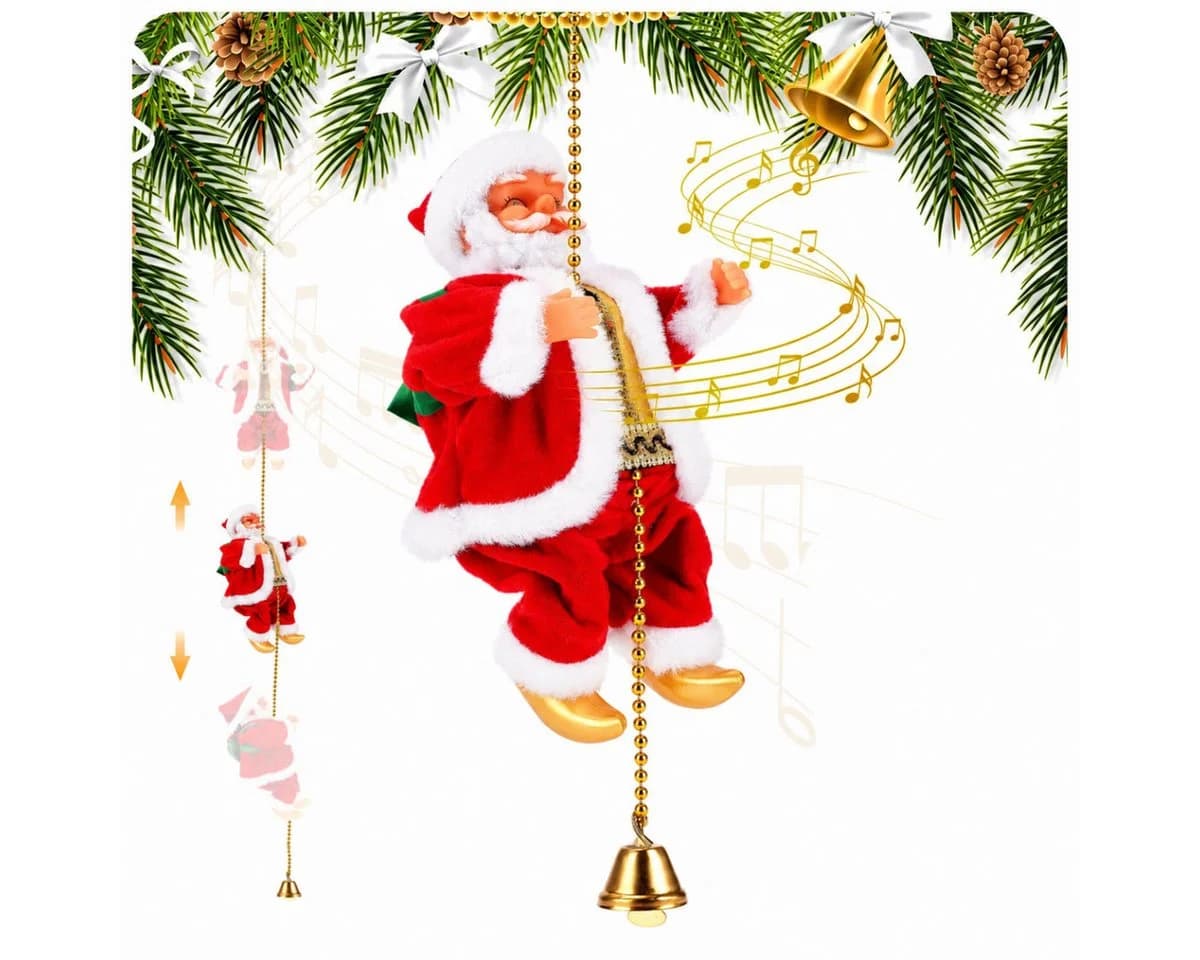 R2 Invest Kletternder Weihnachtsmann mit Musik und Bewegung - Bild 3
