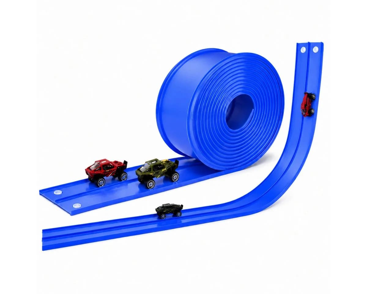R2 Invest Flexible Autorennbahn 4m mit 360° Looping & 4 Metallautos - Bild 2