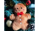 R2 Invest Lebkuchen Plüschfigur Weihnachtsdeko 28 cm Braun Bild 1