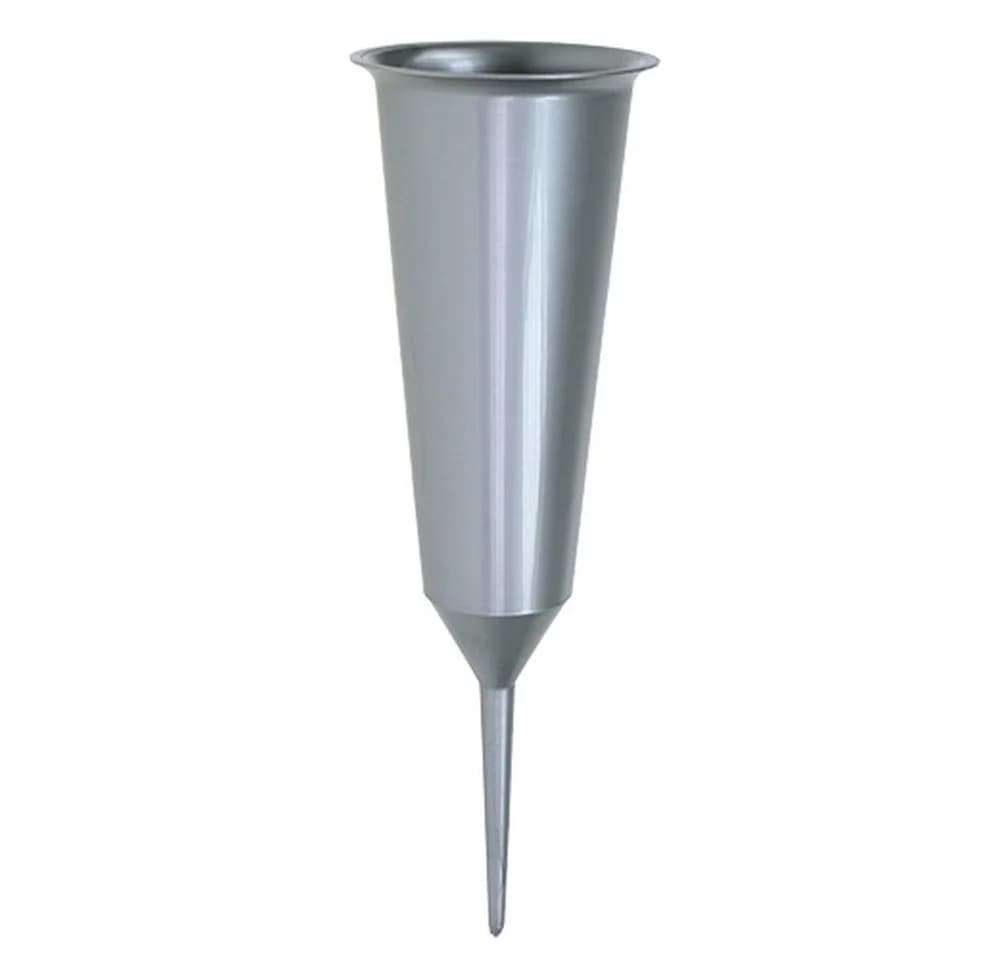 Florists Products Bodenvase Elegante Friedhofsblumenvase Silber - Bild 2