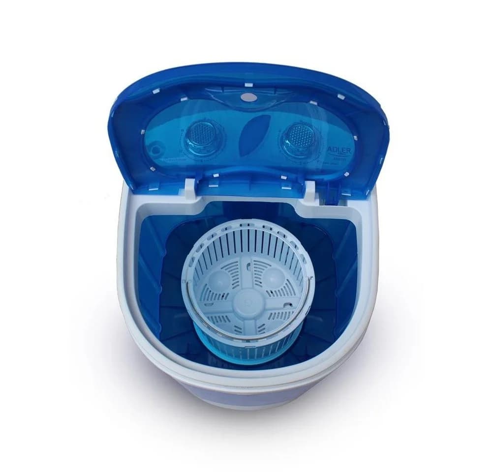Adler Mini Waschmaschine AD 8051 mit Schleuder, 3 kg, blau/weiß - Bild 1