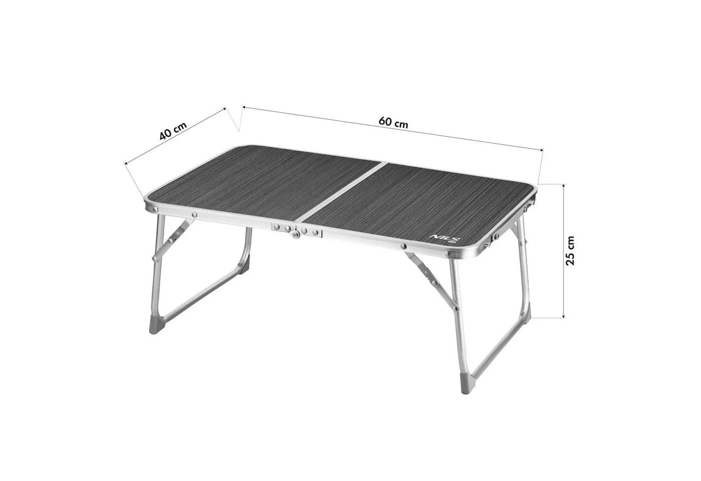 NILS CAMP Campingtisch klappbar Outdoor Aluminium MDF - Bild 3