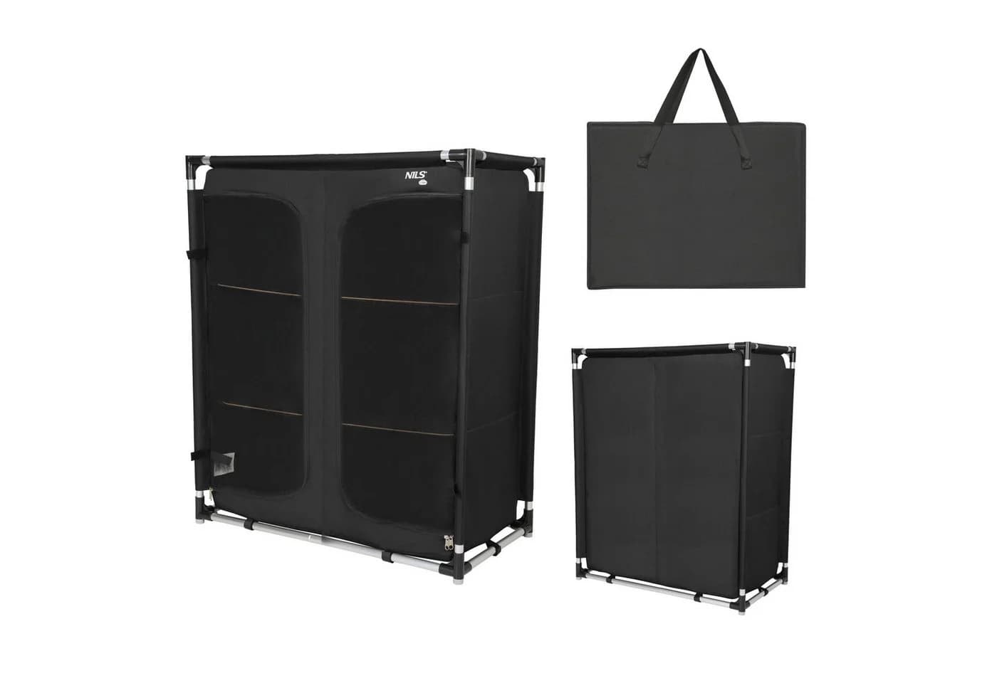 NILS CAMP Campingschrank XL Reiseschrank mit 3 Ablageebenen - Bild 2