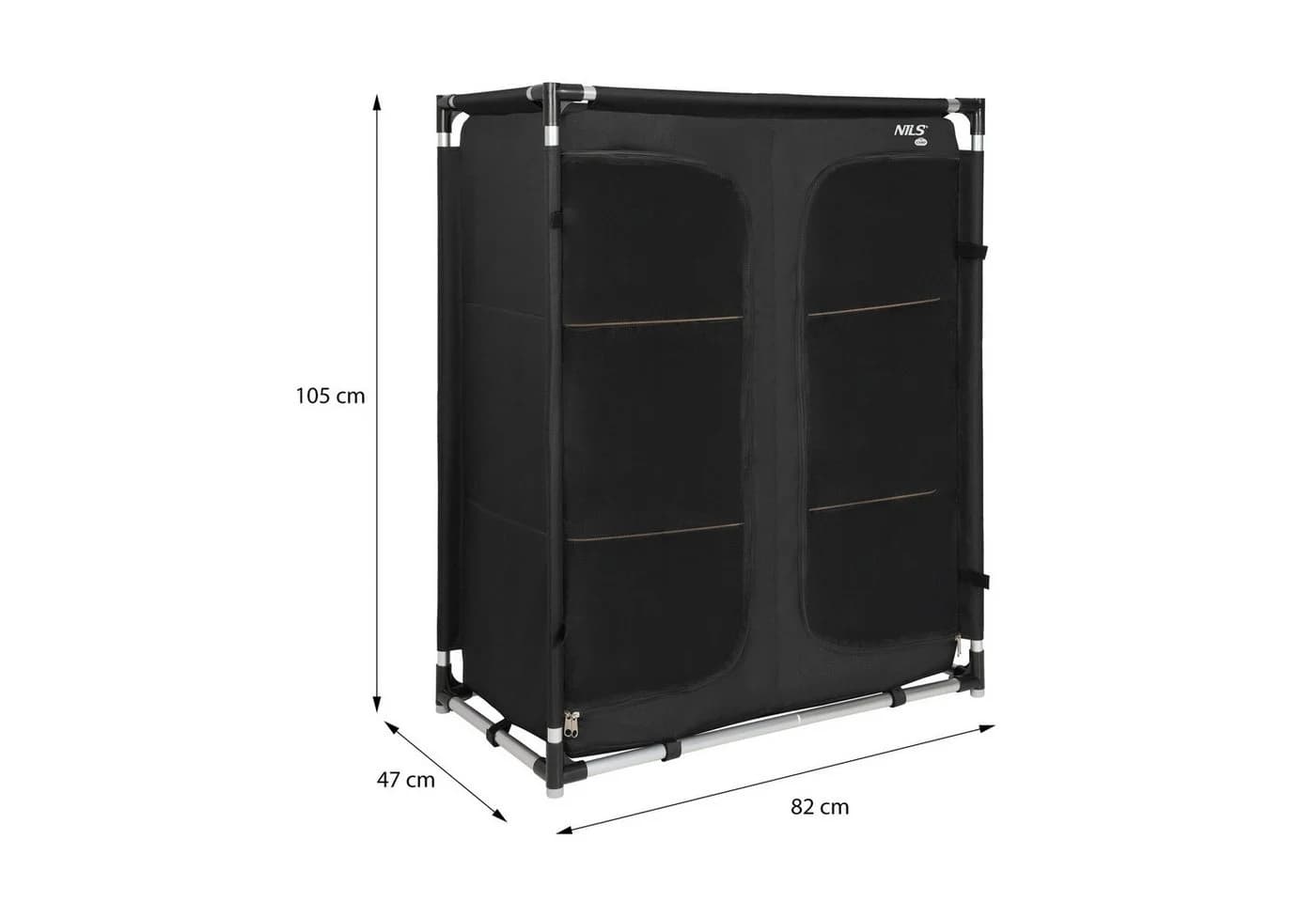 NILS CAMP Campingschrank XL Reiseschrank mit 3 Ablageebenen - Bild 3