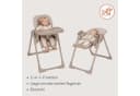 Lionelo Hochstuhl LINN PLUS Set Beige 2in1 Liegefunktion 6 Höhen Bild 3