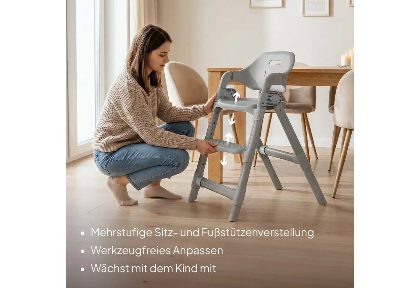 Lionelo Hochstuhl MATT 5in1 Grau Klappbar - Bild 4