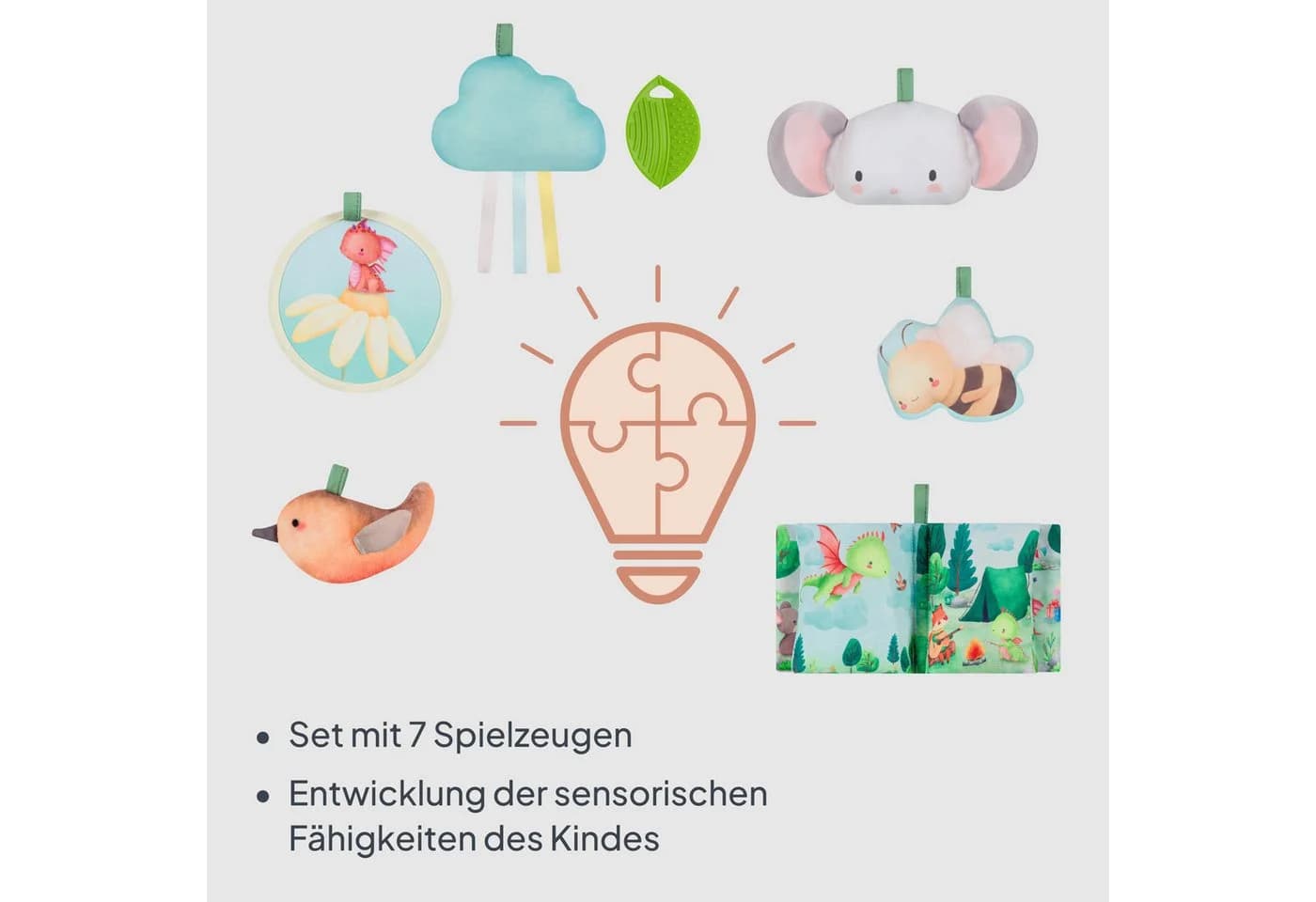 Lionelo Spielmatte INGA mit 7 Spielzeugen und 2 Bögen - Bild 4