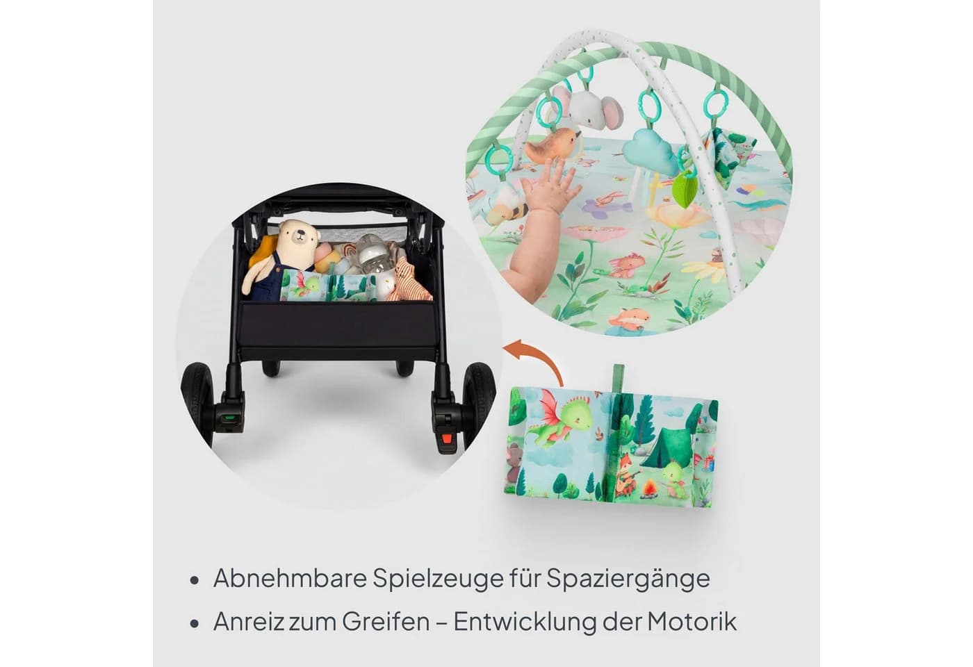 Lionelo Spielmatte INGA mit 7 Spielzeugen und 2 Bögen - Bild 5