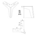 Prima-Online Möbelfüße 4er Set Stahl Modern Schwarz Matt / Chrom Bild 1