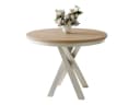 Compleo Esstisch LOFTO Runder Ausziehbarer Tisch Beige Modern Industrial Japandi Bild 1