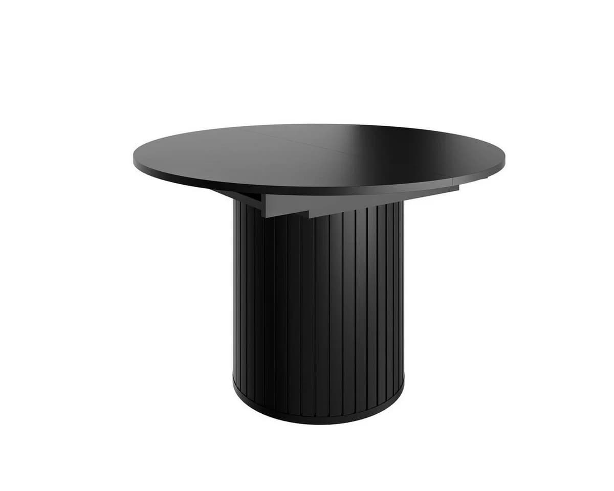Compleo Esstisch MODERNO Schwarz Ausziehbar Säulengestell - Bild 3