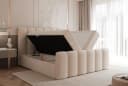 Compleo Boxbett BUBBLE Doppelbett Weiß Bouclé mit Bettkasten Bild 3
