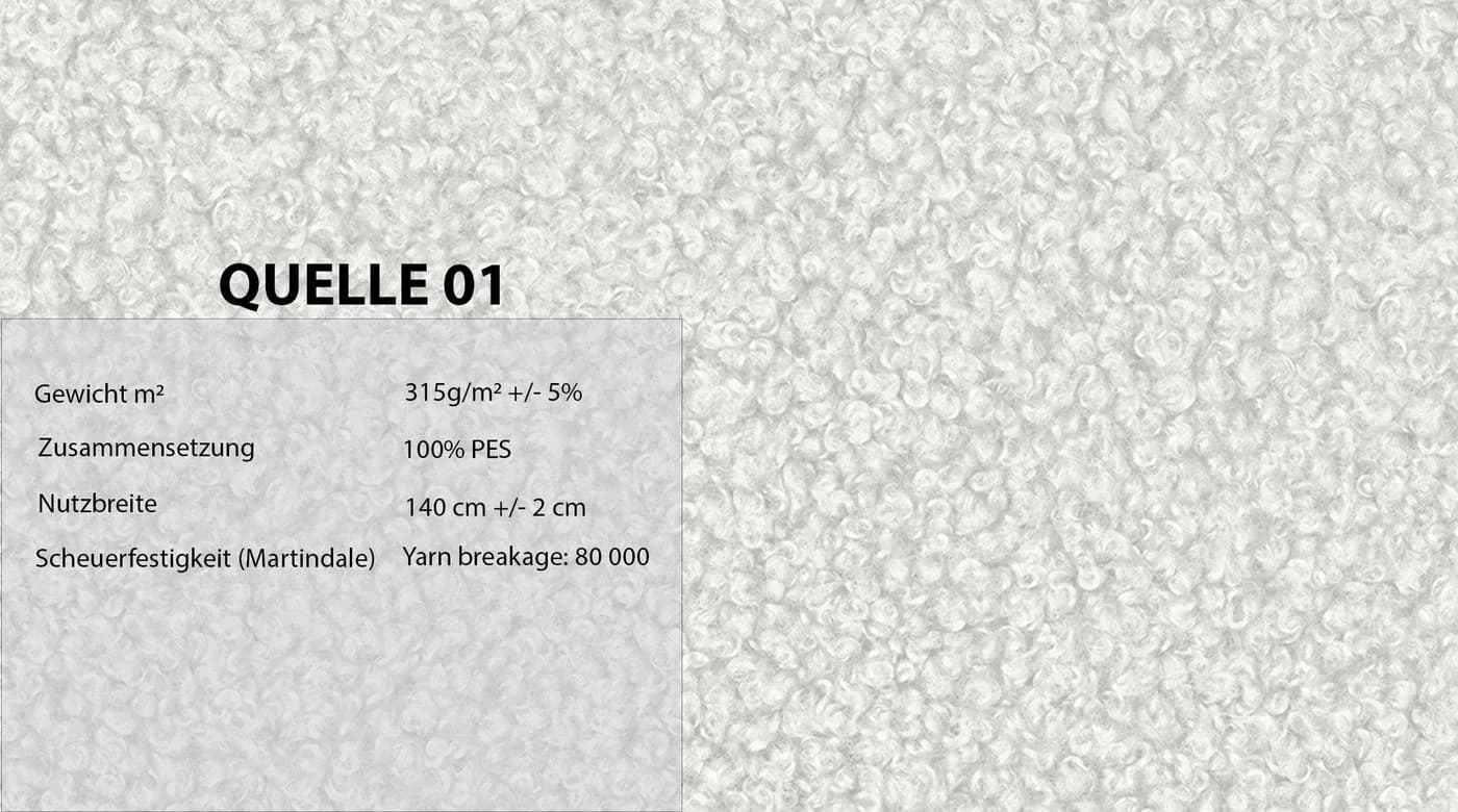 Compleo Boxbett BUBBLE Doppelbett Weiß Bouclé mit Bettkasten - Bild 5