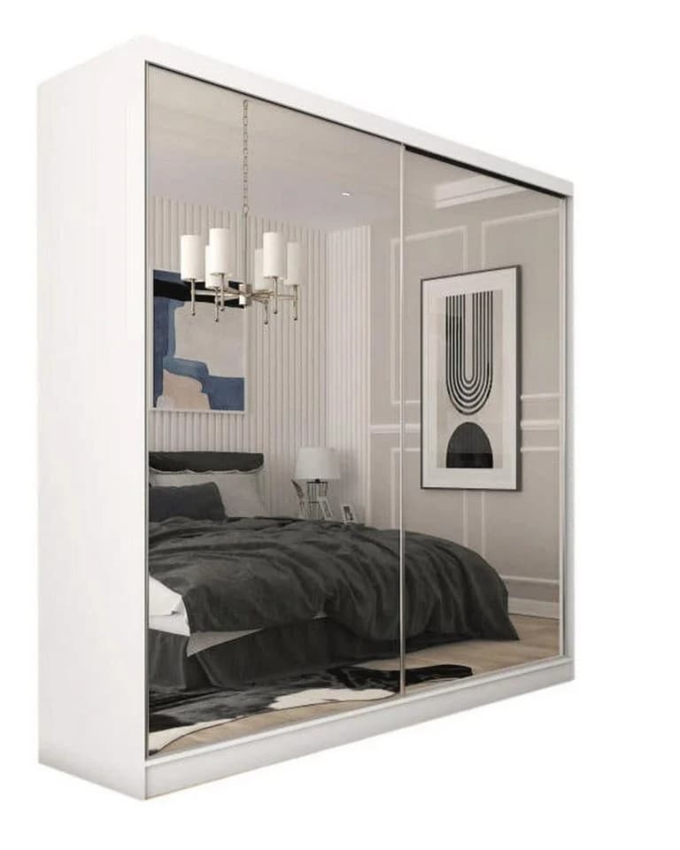 Compleo Schwebetürenschrank DEBORA 05 mit Spiegel und Aluminiumgriff - Bild 2