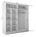 Compleo Schwebetürenschrank DEBORA 05 mit Spiegel und Aluminiumgriff Bild 3