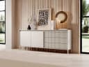Compleo Schubkastenkommode Beige 3 Schubladen Modern Bild 1