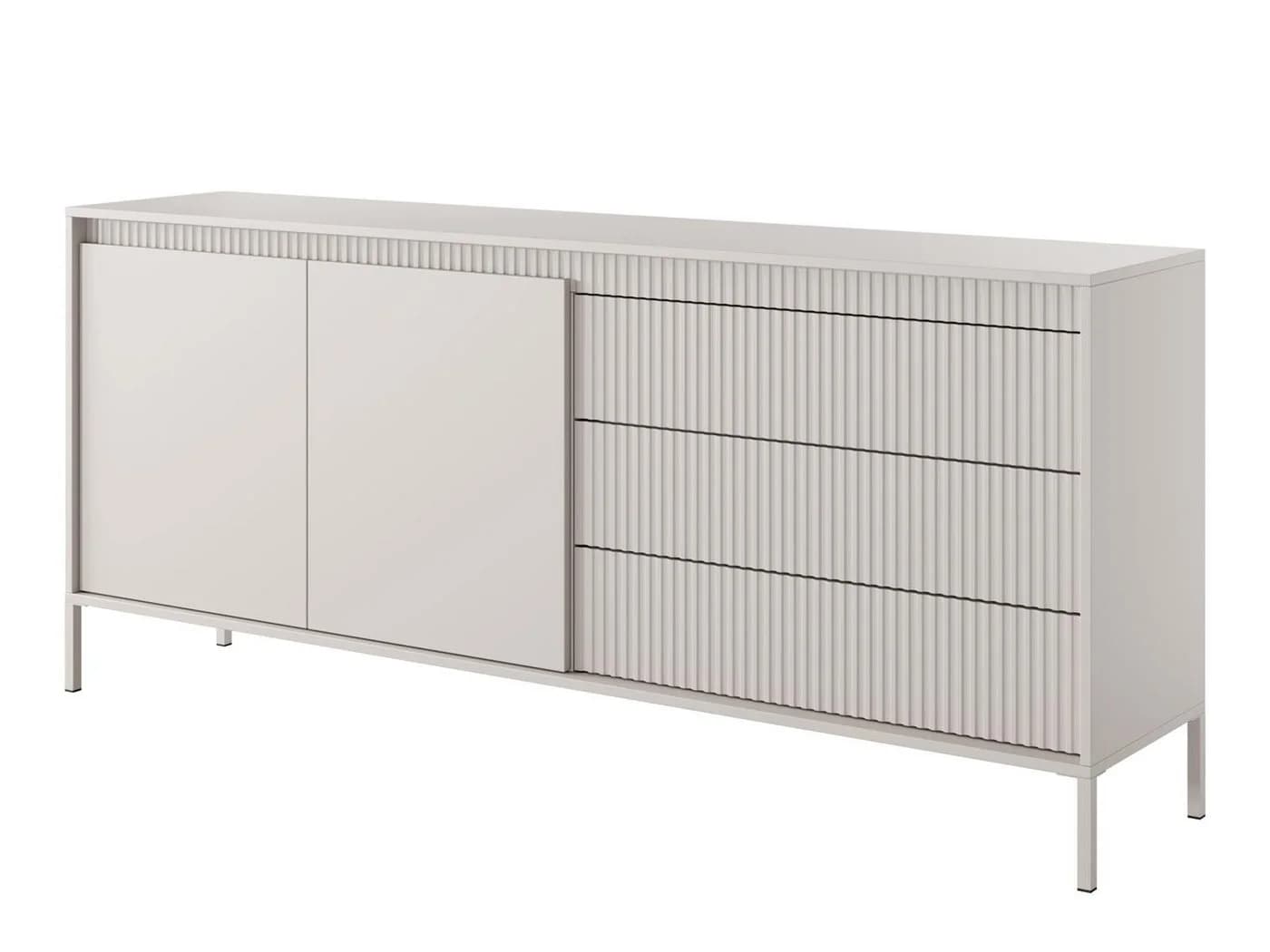 Compleo Schubkastenkommode Beige 3 Schubladen Modern - Bild 3