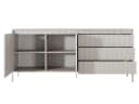 Compleo Schubkastenkommode Beige 3 Schubladen Modern Bild 4