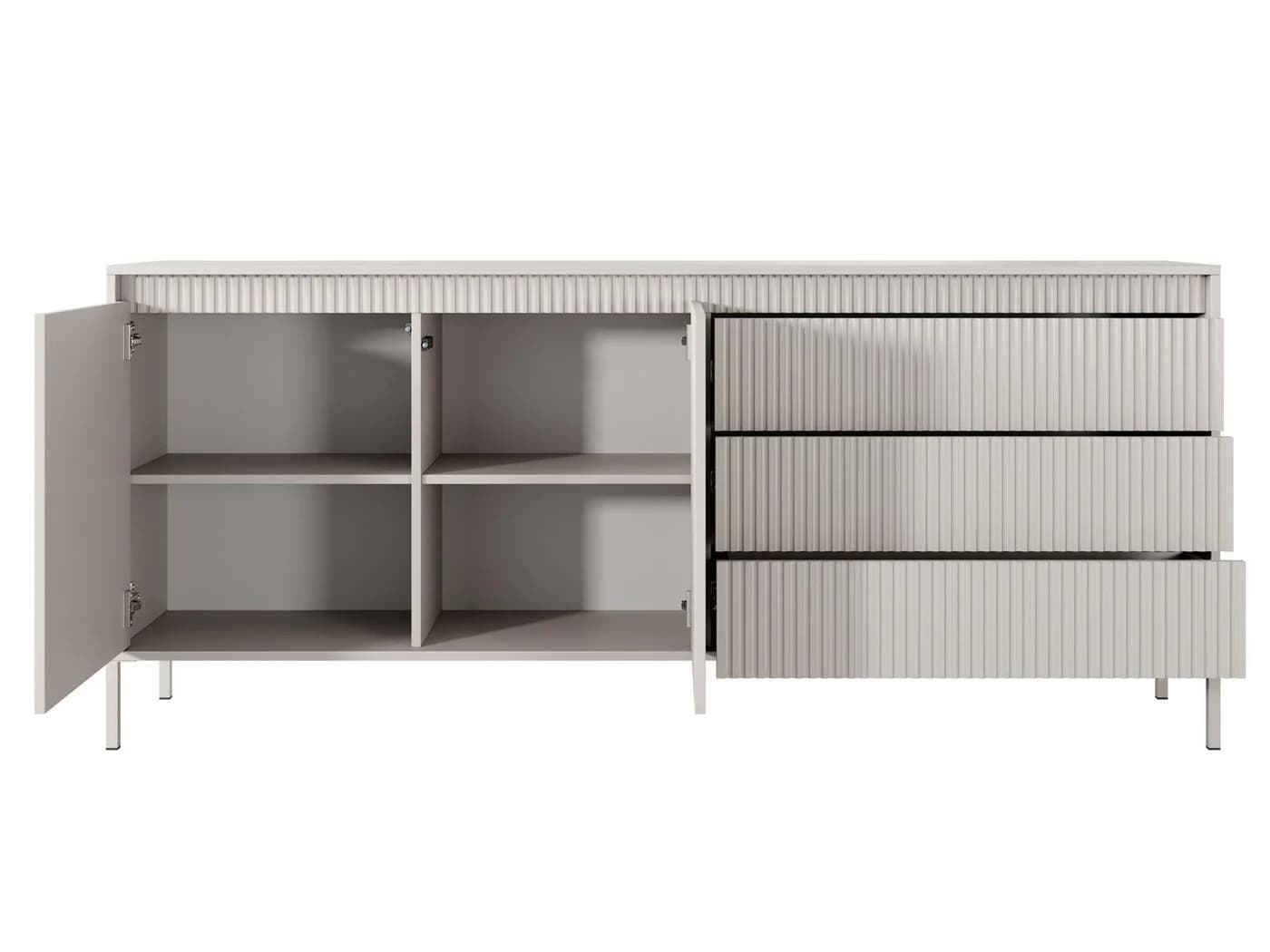 Compleo Schubkastenkommode Beige 3 Schubladen Modern - Bild 4