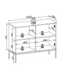 Compleo Kommode LINO Modern Loft Schwarz Glas Bild 4