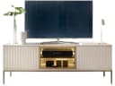 Compleo TV-Schrank LINO Modern Beige Schwarz Geriffelte Front Bild 2